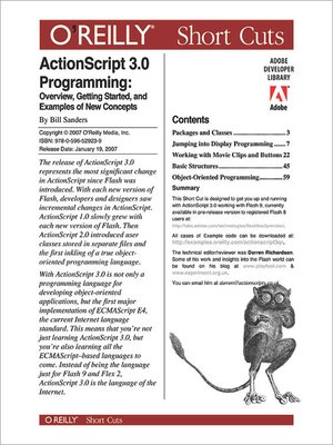 cover image of ActionScript 3.0 Programming